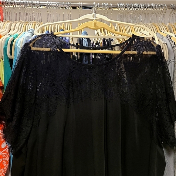 ๐2xHP๐ NWOT Torrid Black Lace Blouse, size 4 - Picture 2 of 7